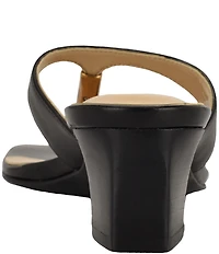 Guess Yaiza Leather Square Toe Thong Sandals