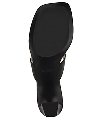 Guess Yaiza Leather Square Toe Thong Sandals