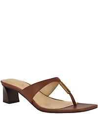 Guess Yaiza Leather Square Toe Thong Sandals