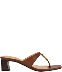 Guess Yaiza Leather Square Toe Thong Sandals