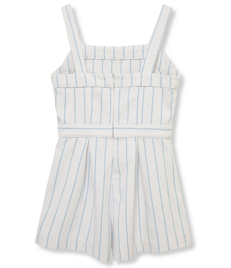 Habitual Big Girls Sleeveless Strappy Striped Romper
