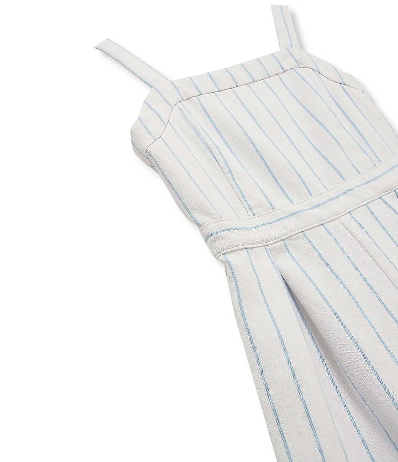 Habitual Big Girls Sleeveless Strappy Striped Romper