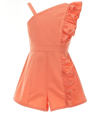 Habitual Big Girls Sleeveless Asymmetrical-Neck Romper