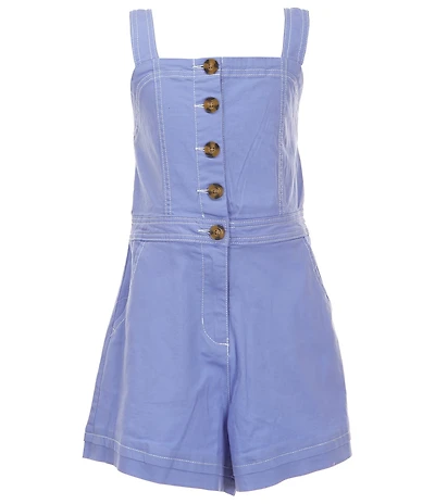 Habitual Big Girls Sleeveless Button Front Romper