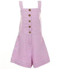 Habitual Big Girls Sleeveless Button Front Romper