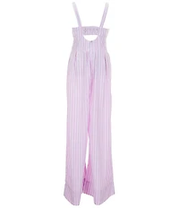 Habitual Big Girls Sleeveless Pintucked Waist Wide Leg Jumpsuit