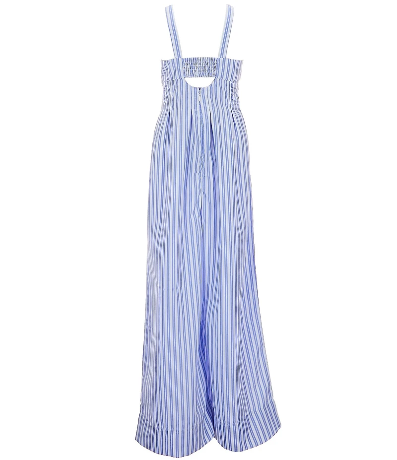 Habitual Big Girls Sleeveless Pintucked Waist Wide Leg Jumpsuit