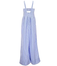 Habitual Big Girls Sleeveless Pintucked Waist Wide Leg Jumpsuit