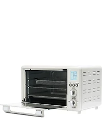 Haden 25 Liter 6-Slice Toaster Oven with Easy Reach Roll-Top Door, Air Fry, Bake, Broil, Toast Functions