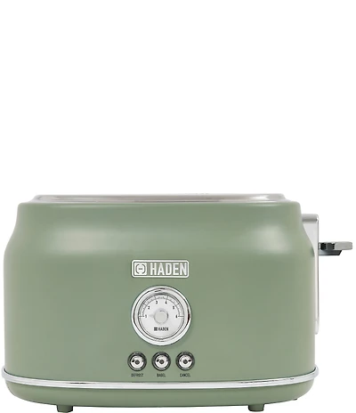 Haden Dorset 2 Slice Toaster Stainless Steel Wide Slot with Removable Crumb Tray and Control Settings Ivory and Chrome