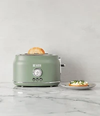 Haden Dorset 2 Slice Toaster Stainless Steel Wide Slot with Removable Crumb Tray and Control Settings Ivory and Chrome