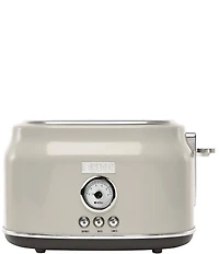 Haden Dorset 2 Slice Toaster Stainless Steel Wide Slot with Removable Crumb Tray and Control Settings Ivory and Chrome