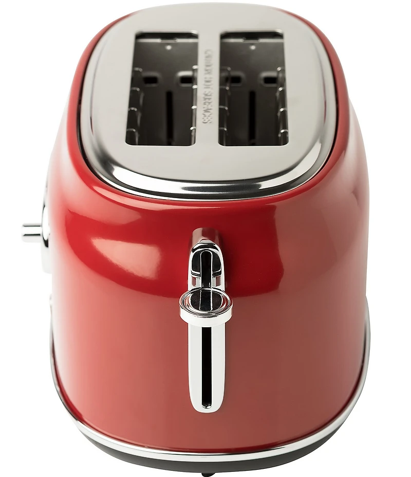 Haden Dorset 2 Slice Toaster Stainless Steel Wide Slot with Removable Crumb Tray and Control Settings Ivory and Chrome