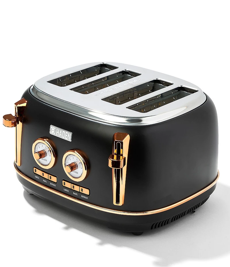 Haden Dorset 4 Slice Stainless Steel Wide Slot Control Settings Toaster