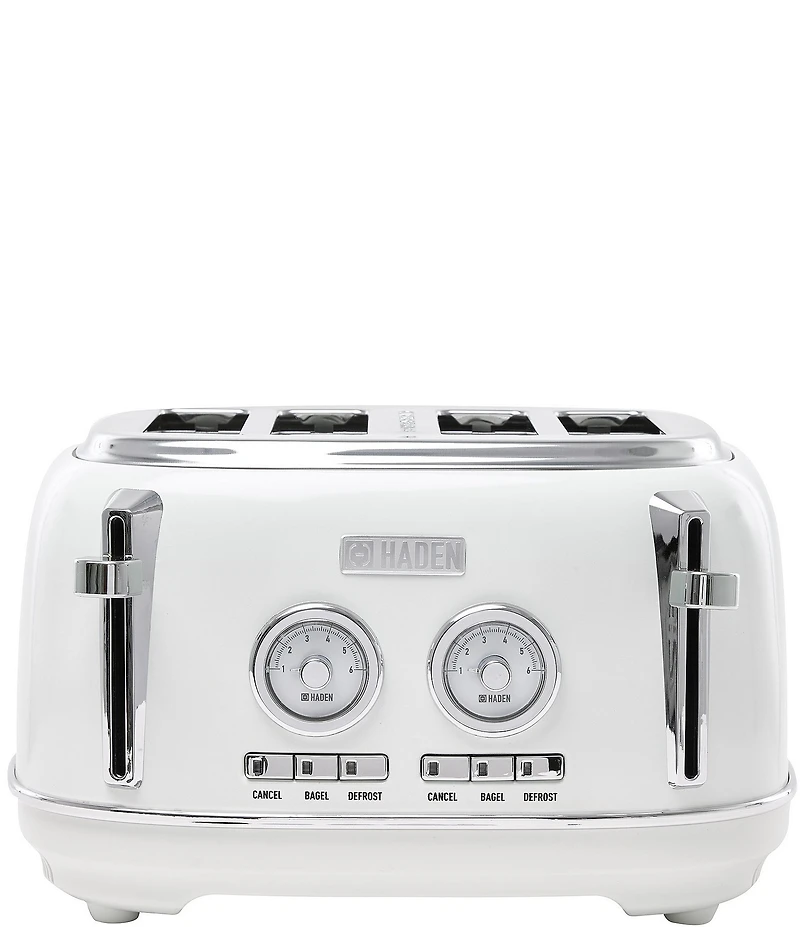 Haden Dorset 4 Slice Stainless Steel Wide Slot Control Settings Toaster