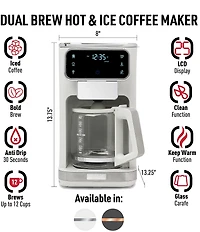 Haden Dual Brew 12-Cup Hot & Iced Digital Drip Coffee Maker