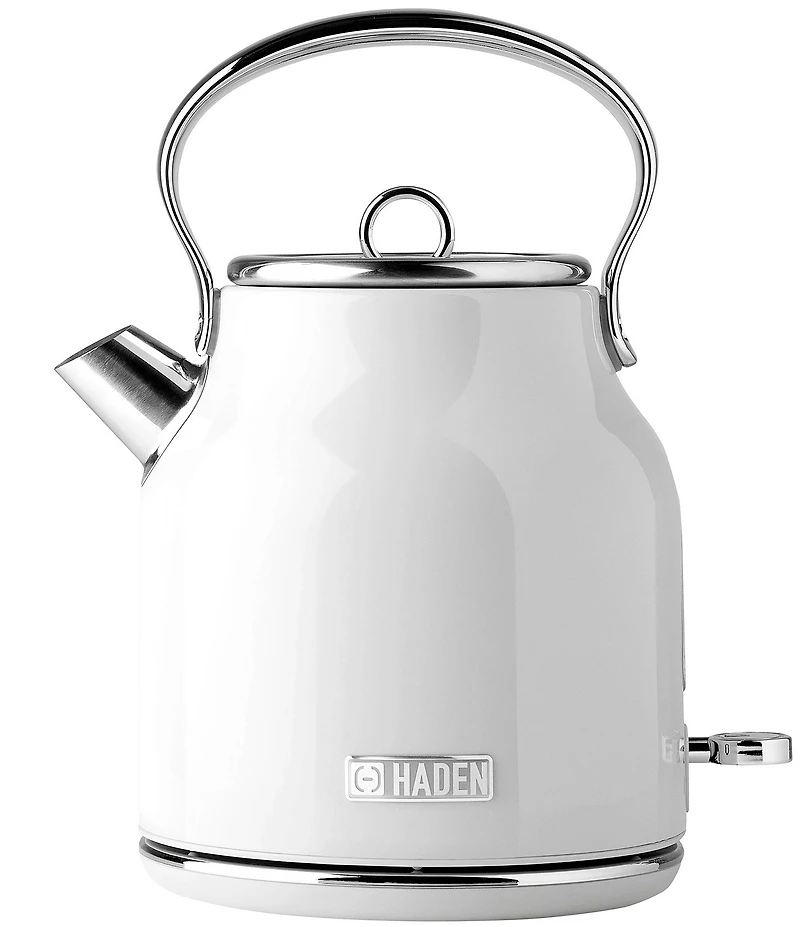 Haden Heritage 1.7 Liter (7 Cup) Cordless Stainless Steel Electric Kettle with Auto Shut-Off and Boil-Dry Protection