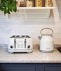 Haden Heritage 1.7 Liter (7 Cup) Cordless Stainless Steel Electric Kettle with Auto Shut-Off and Boil-Dry Protection