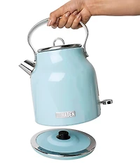 Haden Heritage 1.7 Liter (7 Cup) Cordless Stainless Steel Electric Kettle with Auto Shut-Off and Boil-Dry Protection
