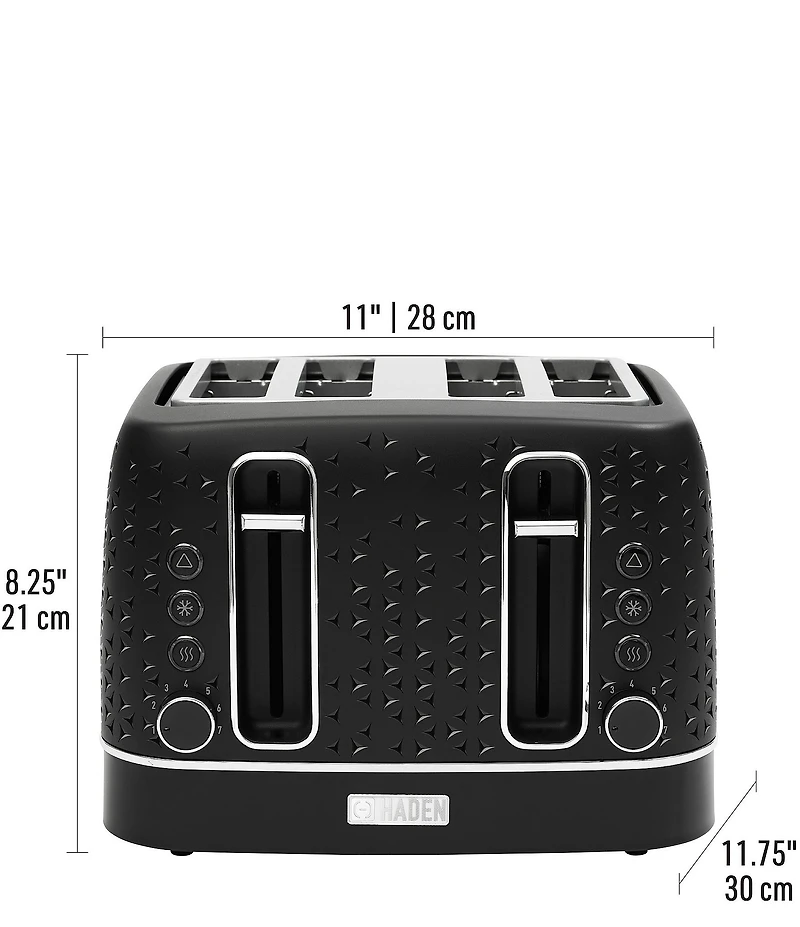 Haden Starbeck 4 Slice Toaster Wide Slot with Removable Crumb Tray, Variable Browning Control, and Settings