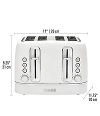Haden Starbeck 4 Slice Toaster Wide Slot with Removable Crumb Tray, Variable Browning Control, and Settings
