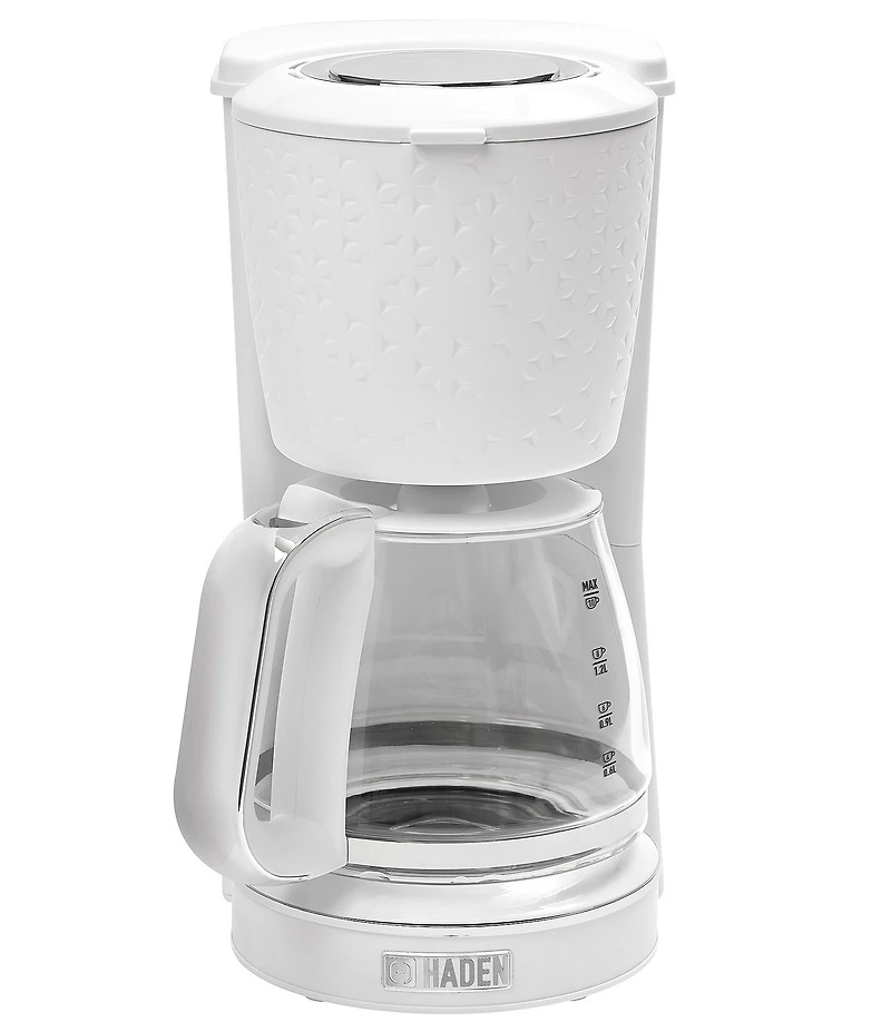 Haden Starbeck Coffee Drip Coffee Maker 1.5 Liter 10 Cup Coffee Machine, Textured PP/ABS Body with Glass Coffee Carafe