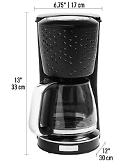 Haden Starbeck Coffee Drip Coffee Maker 1.5 Liter 10 Cup Coffee Machine, Textured PP/ABS Body with Glass Coffee Carafe