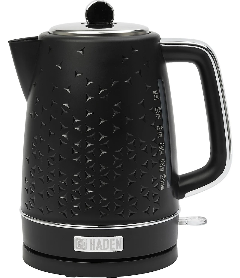 Haden Starbeck Kettle 1.7 Liter Textured PP/ABS Body, Cordless Electric Kettle with Auto Shut-Off and Boil-Dry
