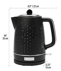 Haden Starbeck Kettle 1.7 Liter Textured PP/ABS Body, Cordless Electric Kettle with Auto Shut-Off and Boil-Dry