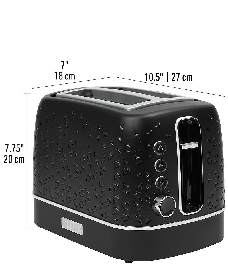 Haden Starbeck Starbeck 2 Slice Toaster Wide Slot with Removable Crumb Tray, Variable Browning Control, and Settings