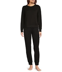 Half Moon By Modern Movement Long Sleeve Crew Neck Scuba Knit Coordinating Lounge Top