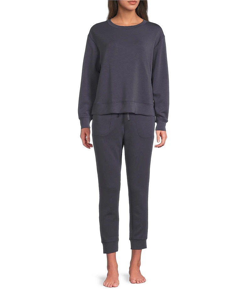 Half Moon By Modern Movement Scuba Knit Drawstring Tie Coordinating Lounge Pants