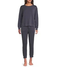 Half Moon By Modern Movement Scuba Knit Drawstring Tie Coordinating Lounge Pants