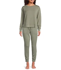 Half Moon By Modern Movement Scuba Knit Drawstring Tie Coordinating Lounge Pants