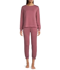 Half Moon By Modern Movement Scuba Knit Drawstring Tie Coordinating Lounge Pants