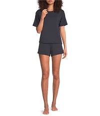 Half Moon by Modern Movement Scuba Knit Drawstring Tie Lounge Sleep Shorts