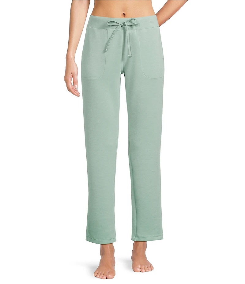 Half Moon by Modern Movement Solid Jersey Knit Drawstring Tie Coordinating Slim Lounge Pants