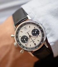 Hamilton Men's American Classic Intra-Matic Auto Chrono Black Leather Strap Watch
