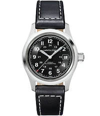 Hamilton Men's Khaki Field Automatic Leather Strap Bracelet Watch