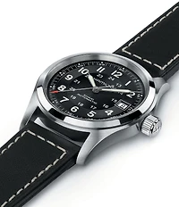 Hamilton Men's Khaki Field Automatic Leather Strap Bracelet Watch