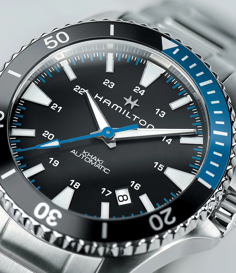 Hamilton Khaki Navy Scuba Automatic Crystal Sapphire Bracelet Watch