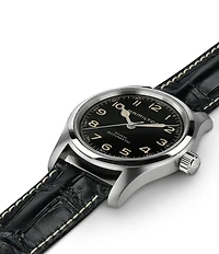 Hamilton Men's Khaki Field Murph Automatic Black Leather Strap Watch