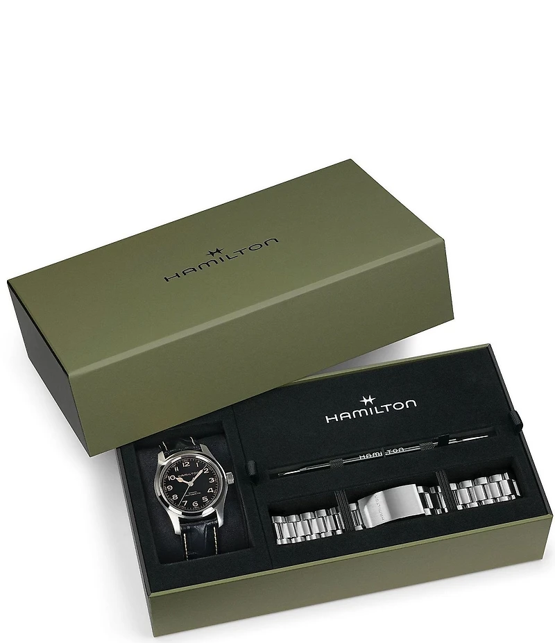 Hamilton Men's Khaki Field Murph Automatic Interchangeable Strap Watch Set