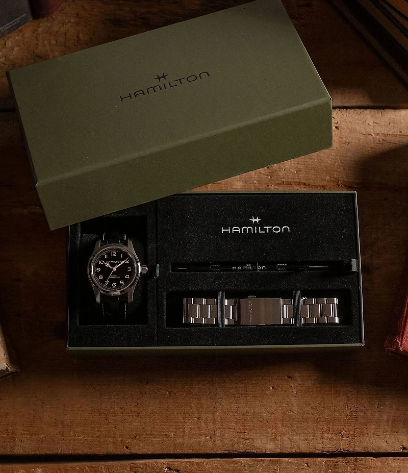 Hamilton Men's Khaki Field Murph Automatic Interchangeable Strap Watch Set