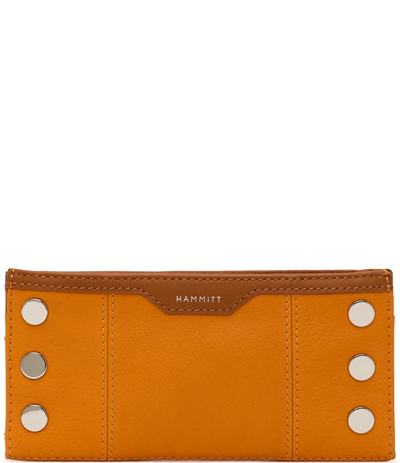 Hammitt 110 North Pebble Leather Gold Studded Checkbook Wallet