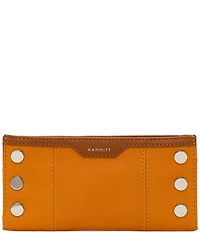Hammitt 110 North Pebble Leather Gold Studded Checkbook Wallet