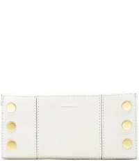 Hammitt 110 North Pebble Leather Gold Studded Checkbook Wallet