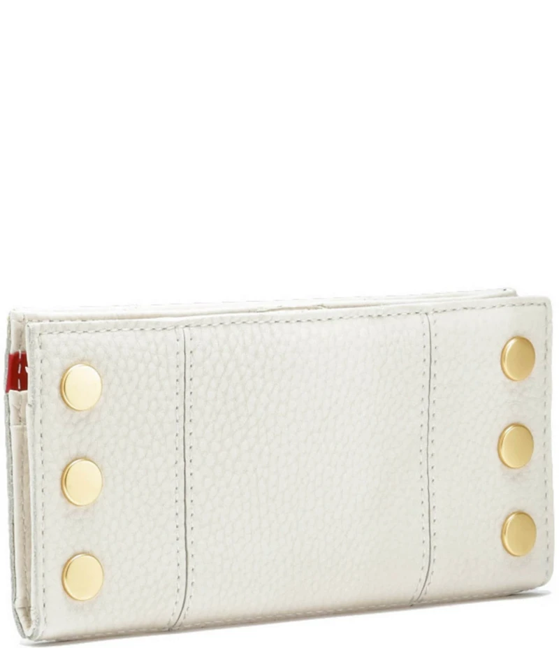 Hammitt 110 North Pebble Leather Gold Studded Checkbook Wallet