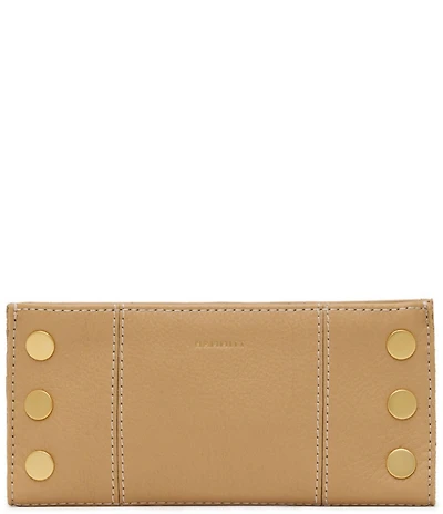 Hammitt 110 North Pebble Leather Gold Studded Checkbook Wallet