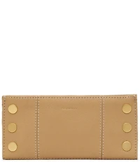 Hammitt 110 North Pebble Leather Gold Studded Checkbook Wallet